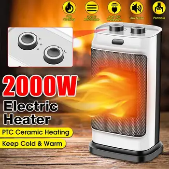 

220V 2000W Winter Electric Heater PTC Ceramic Heating Portable Mini Office Home Heater 3 Gear Adjustable Space Warmer