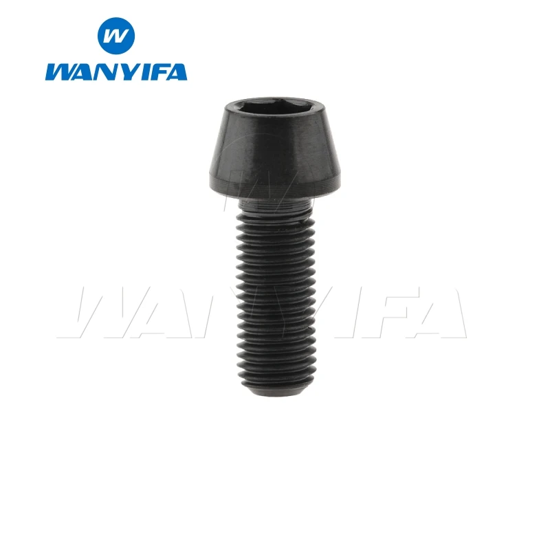 M5x15 Black Wanyifa M5x9 15, 16, 18, 20, 25 30 35, 40 45 50 55 60 мм шестигранный ключ конической головкой Винт с титановым болтом для Велосипедный вынос руля - Цвет: M5x15 Black