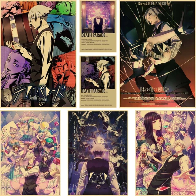 Anime de terror japonês outro cartazes retro papel kraft sakakibara kouichi  misaki mei poster arte da