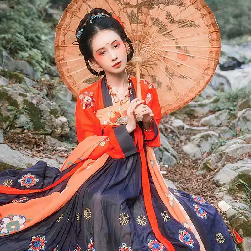 Hanfu праздничный наряд для женщин традиционный костюм Одежда для сцены Косплей древняя одежда Фея Hanfu платье для женщин