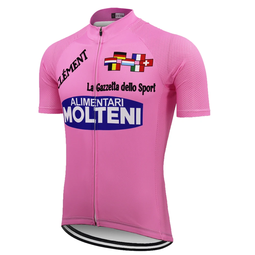 Розовая Одежда для велоспорта MOLTENI одежда ropa ciclismo mtb Триатлон летняя