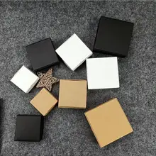 5 шт./лот маленькая белая черная крафт-бумага бумажная коробка Мини Ювелирная коробка мыло ручной работы упаковочные коробки Подарочная коробка