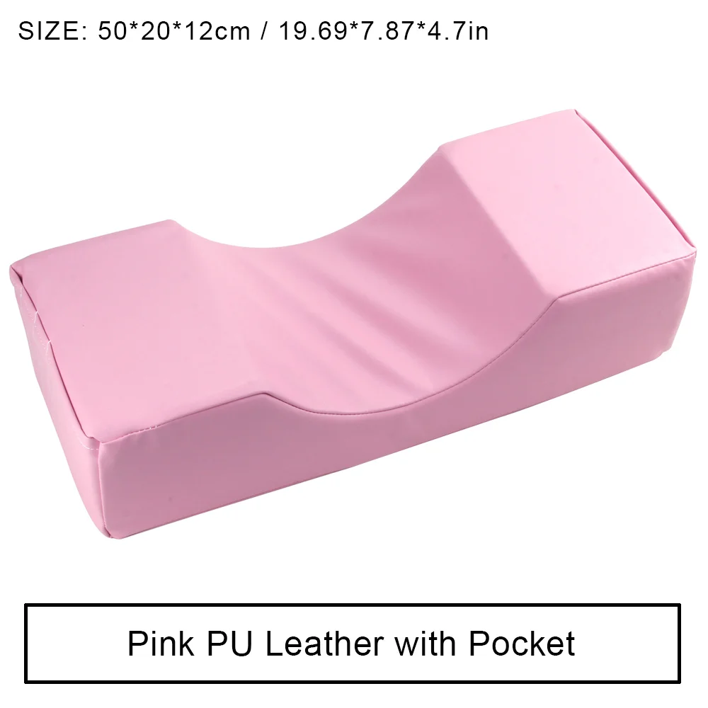 Подушка для ресниц из пены памяти, акриловая полка, эргономичная подушка для наращивания ресниц, мягкая подушка для прививки, салон, специальные инструменты для поддержки шеи - Цвет: Pink PU Pillow
