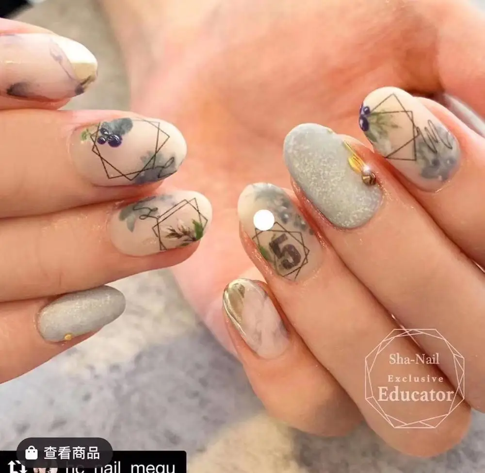 Newest LSK sereis Japanese overlapping box 3d nail art sticker nail decal stamping export japan designs 3