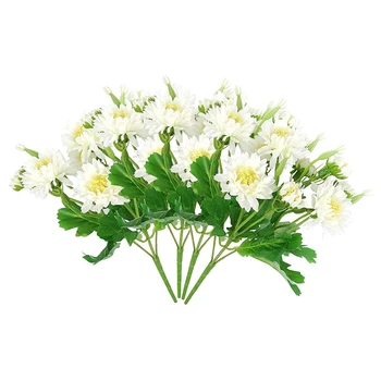 

4 Pcs Artificial Flower Daisy Shrubs Flower Fake Flower Plant Hotel Indoor Wedding Party Garden Handicraft Decoration