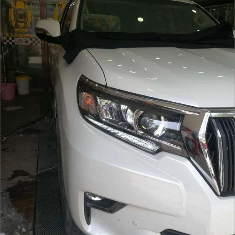 VLAND Автомобильные фары для Toyota Land Cruiser Prado фары- полный светодиодный проектор с двумя линзами светодиодный DRL