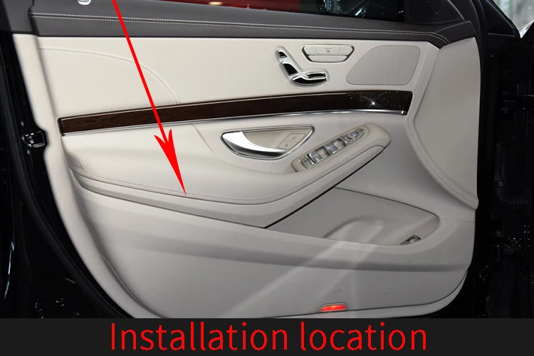 Автомобильные аксессуары ABS Дубовая отделка двери полоса для Mercedes benz W222 S класс S320