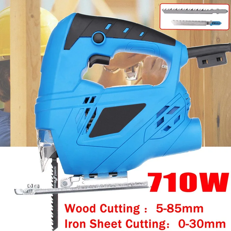 

MPT Electric Curve Saw Woodworking Electric Saw 710W Metal Wood Circular Cutting Scroll Sweep Saw Kit Power Tool with Saw Blade