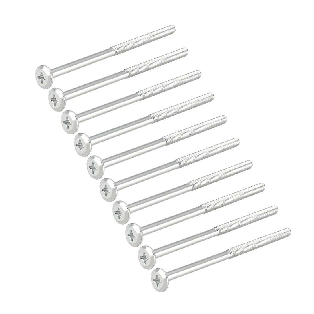 

uxcell M6 Head Machine Screws Cross Screw Leather Fasteners Bolts for Account Book Full Thread Carbon Steel L 65mm-120mm