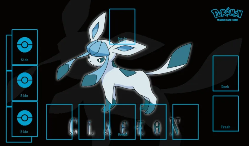 

Takara Tomy PTCG Accessories Pokemon Playmat Table Card Game Glaceon Eevee Toys for Children