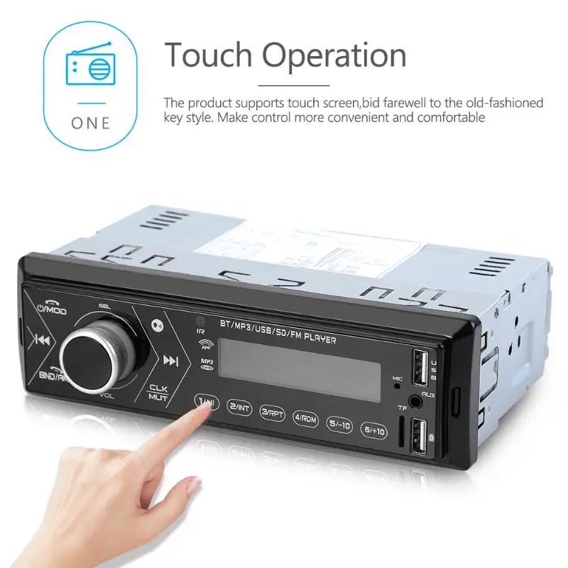 3205 одиночный 1 DIN автомобильный стерео MP3 плеер Bluetooth FM радио в тире голова unitaux-в цифровой медиа приемник