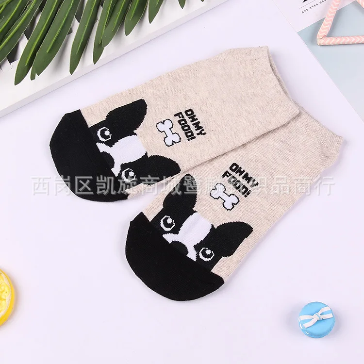 5 Женские короткие носки с мультяшными животными, котом, собакой, уткой, хлопковые Забавные милые носки в стиле Харадзюку, уличная одежда, модные повседневные носки Skarpetki - Цвет: 5