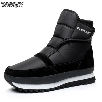 

2020 Winter Waterproof Snow Boots Thick Warm Couple Boots Velcro Thick Snow Boots Comfortable Warm Boots Zapatos De Hombre D1418