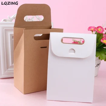 

White kraft paper gift box Bags Paper brown stand up Bags window for wedding Gift Cookies Food Candy Coffee Beans Packing Bags