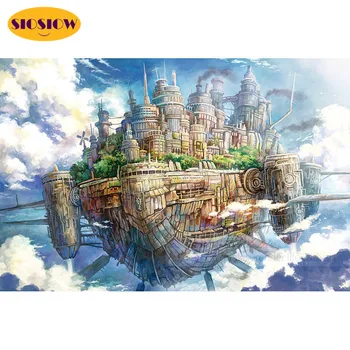 

Full Drill 5D Diamond Painting Fantasy Castles Sky Scenery Square Diamond Mosaic Embroidery Landscape DIY Gifts Decor Home Room