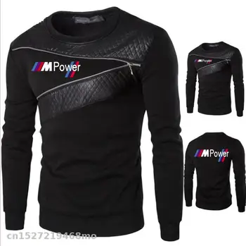 

Fashion round neck for bmw sweater men with zipper decoration coat motorsport car Motorcycle Cycling Mens clothes dg