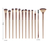 Hot 12pcs Makeup Brushes Set Eye Shadow Foundation Powder Eyeliner Eyelash Cosmetict Makeup for Face Make Up Brush Beauty Tools 2