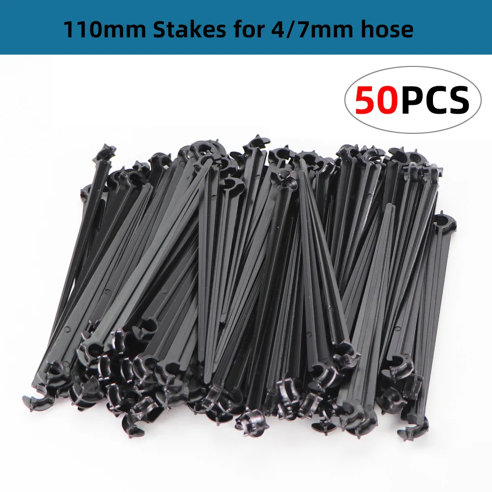 50-200PCS 1/4'' Hose End Plug 4/7mm Watering Connectors Micro Tubing Water Stop Garden Drip Irrigation Barbed Stopper Tools 