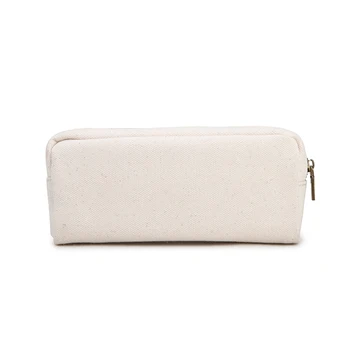 

Cotton canvas simple large capacity boy and girl small fresh pencil case