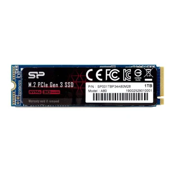 

SSD Silicon Power A80 SP001TBP34A80M28 SSD, M.2, 1.0Tb, PCI-Ex4, Read: 3400 Mb / s, Write: 3000 Mb / s, TLC 3D NAND, NVMe, TRIM, NCQ, ECC