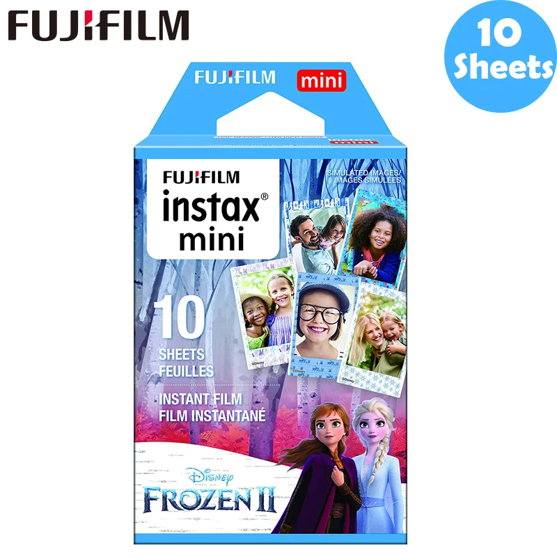 Пленка Fujifilm Instax Mini 10 100 листов 11 8 9 синяя пленка Холодное сердце для Fuji 7s 25 26 70 90