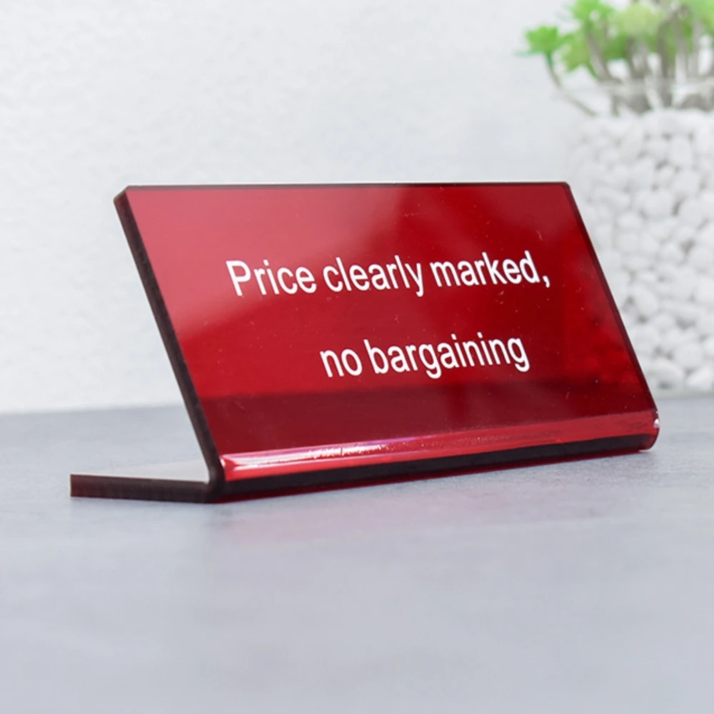 Plexiglass Plate Shop Sign Customization Letter Tag Board Decorative Acrylic Custom Logo Text Welcome Sign L Shape