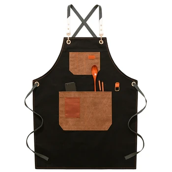 

Apron Korean fashion cafe teacher milk tea shop makeup artist men and women Chinese restaurant overalls