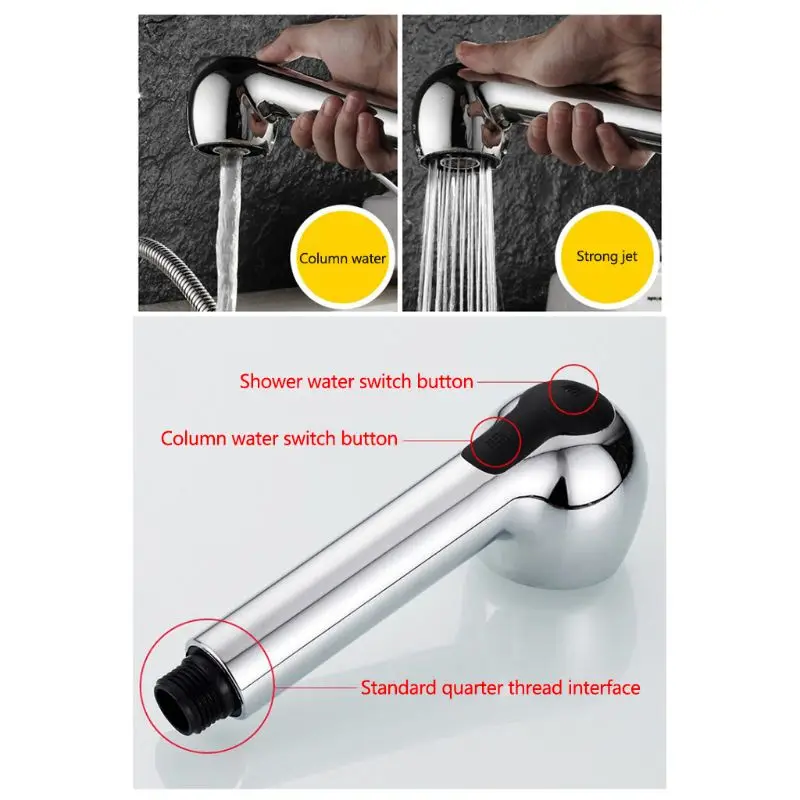 Dual Modes Kitchen Sink Faucet Sprayer Head Kitchen Sink Faucet Aerator Nozzle Replacement Pull Down Faucet Head 6