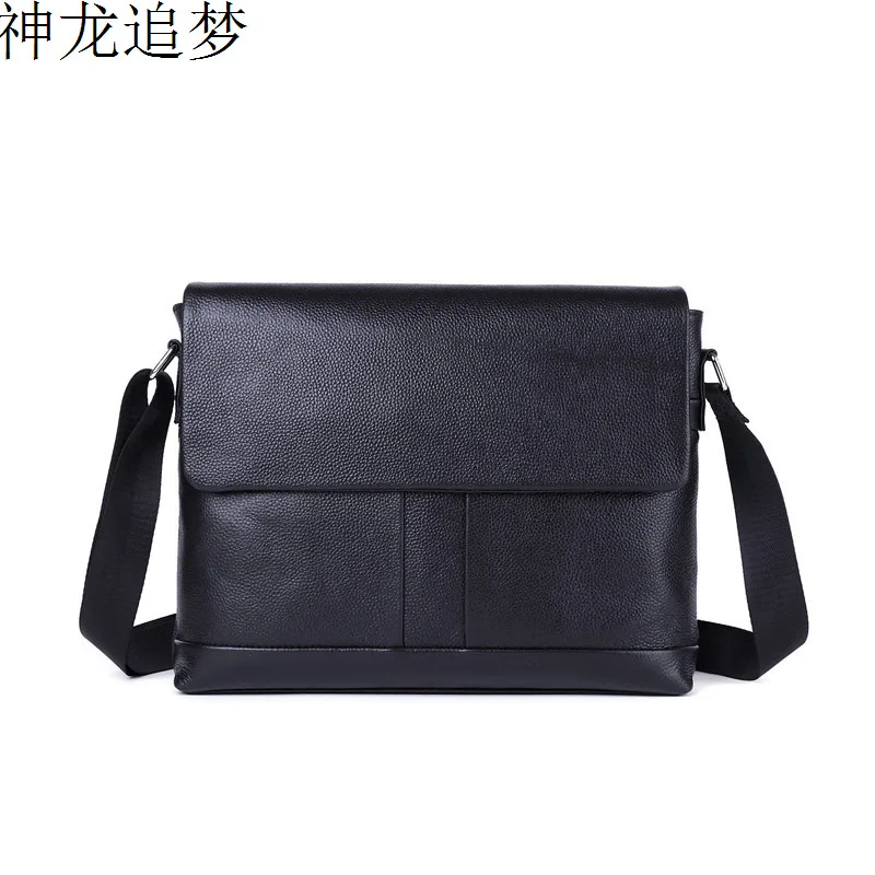 

Wearable Genuine Leather Men brand Bag Casual Business Man Shoulder Crossbody bags Cowhide Large Capacity Travel Messenger bags