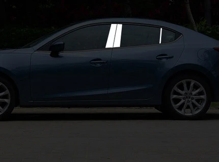 Lsrtw2017 304 нержавеющая сталь окна автомобиля планки для mazda3 mazda 3 axela 2013 3rd bm аксессуары - Название цвета: 6 pcs trims