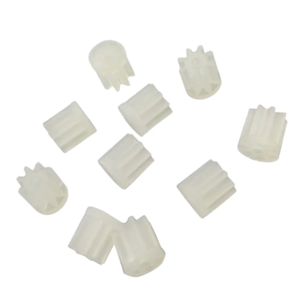 10 Pieces White 8Teeth Motor Pinion Gear for E58 S168 JY019 RC Drone UAV