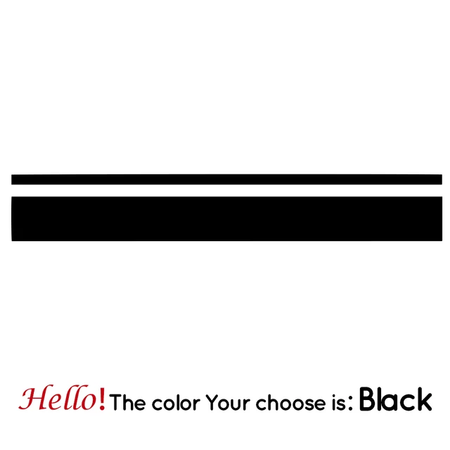 Autocollants à rayures en vinyle pour camping-car,pièces, pour camping-car, Van, boîte à cheval, caravane, décoration Automobile black