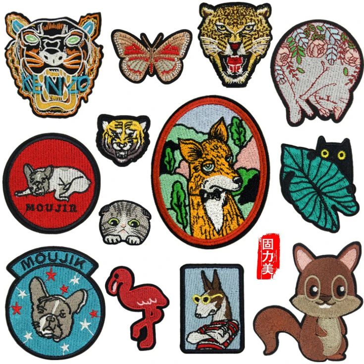 Patch A Repasser Animal De Dessin Anime Tigre Chat Papillon Girafe Ecureuil Flamand Rose Lapin Chien 6 Pieces Aliexpress