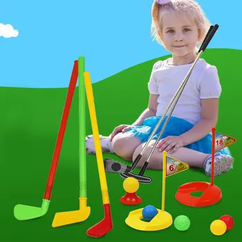 

10Pcs Gift Box Children's Plastic Golf Sports Toys Set Boys and Girls Ball Outdoor Sports Fitness Products Parent-child