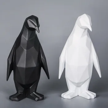 

PENGUIN RESIN STATUE NORDIC FIGURINE CREATIVE SCULPTURE GEOMETRIC STATUES FOR DECORATION ANIMAL PENGUIN ABSTRACT HOME DECOR