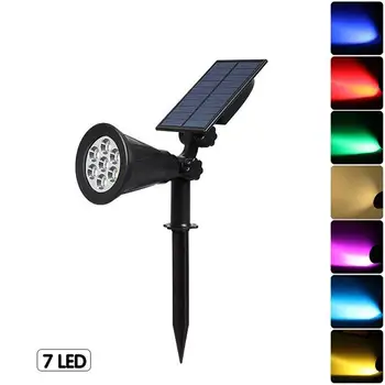 

Solar Light Stylish 7-LEDs Creative Practical Ground Plug Lamp Yard Solar Lights Garden Solar Lamp For Outdoor Pathway Outside