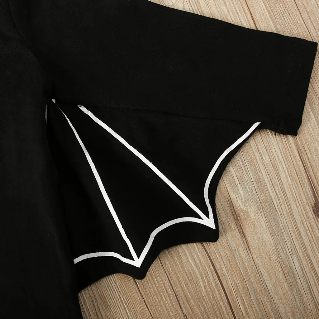 2019 Halloween Newborn Baby clothing Toddler Baby Boys Girls Halloween Bat Cosplay Costume Long Sleeve Romper Hat Outfits Set