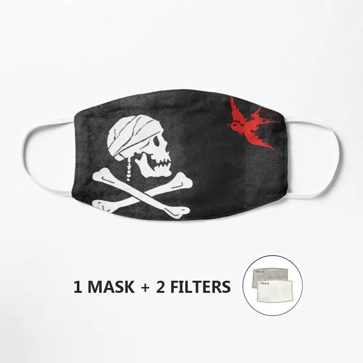 Черная маска Captain Jack с пиратским флагом для женщин мужчин и детей 3d забавная лица
