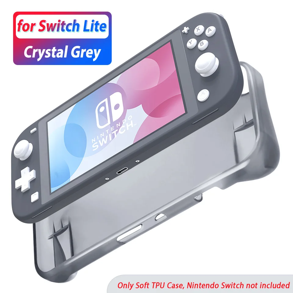 Grey for Switch Lite Силиконовый чехол для kingd Switch Lite чехол Funda для Switch Lite чехол Coque для kingdos NS Lite защитная оболочка аксессуары - Цвет: Grey for Switch Lite