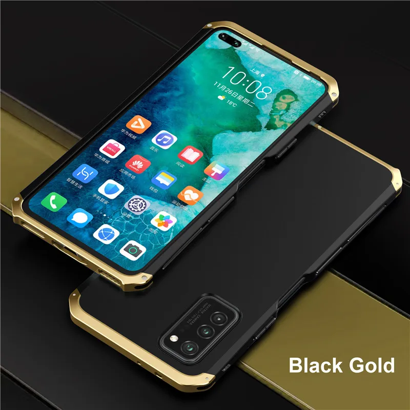 Чехол для Honor V30, чехол для huawei Honor V30 Pro, ударопрочный металлический+ поликарбонатный защитный чехол V30, Жесткий Чехол для huawei V30 Pro, Fundas Carcasa