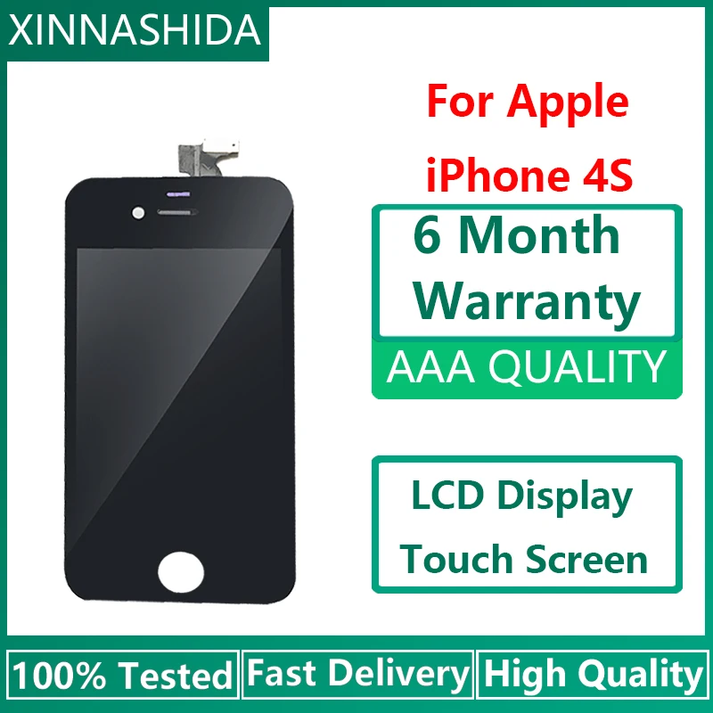 100% протестированный ЖК-дисплей для Apple iPhone 4 4S сенсорный экран дигитайзер сборки