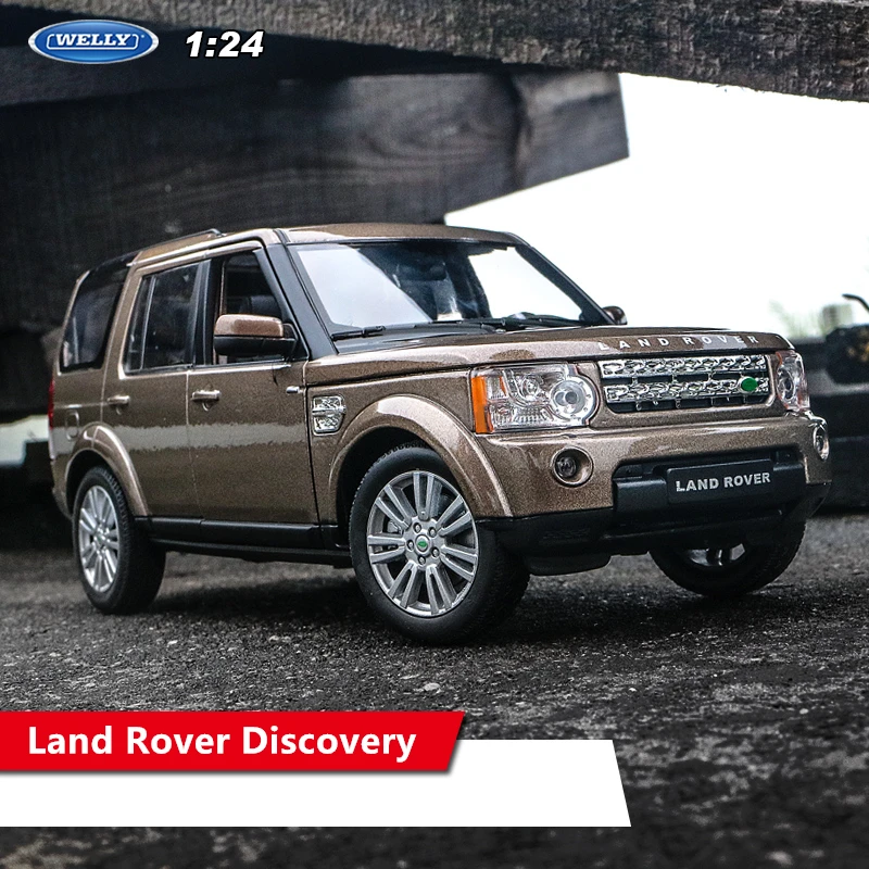 

welly 1:24 Land Rover Discovery brown car alloy car model simulation car decoration collection gift toy Die casting model boy