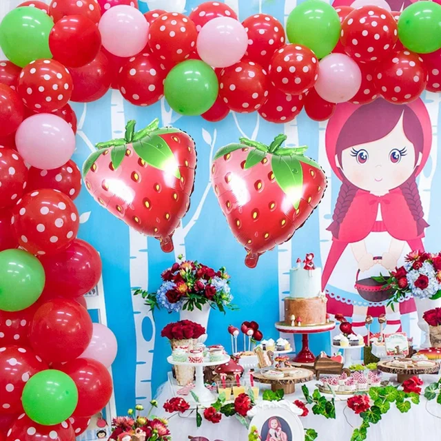 Funny Strawberry Aluminum Foil Balloon Birthday Party Wedding Festive Decor s 