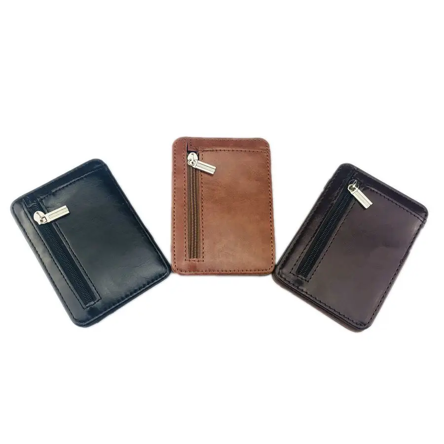 Slim Leather Elastic Strap Magic Wallets For Men With Card Holder Women and Mens Wallet | Багаж и сумки