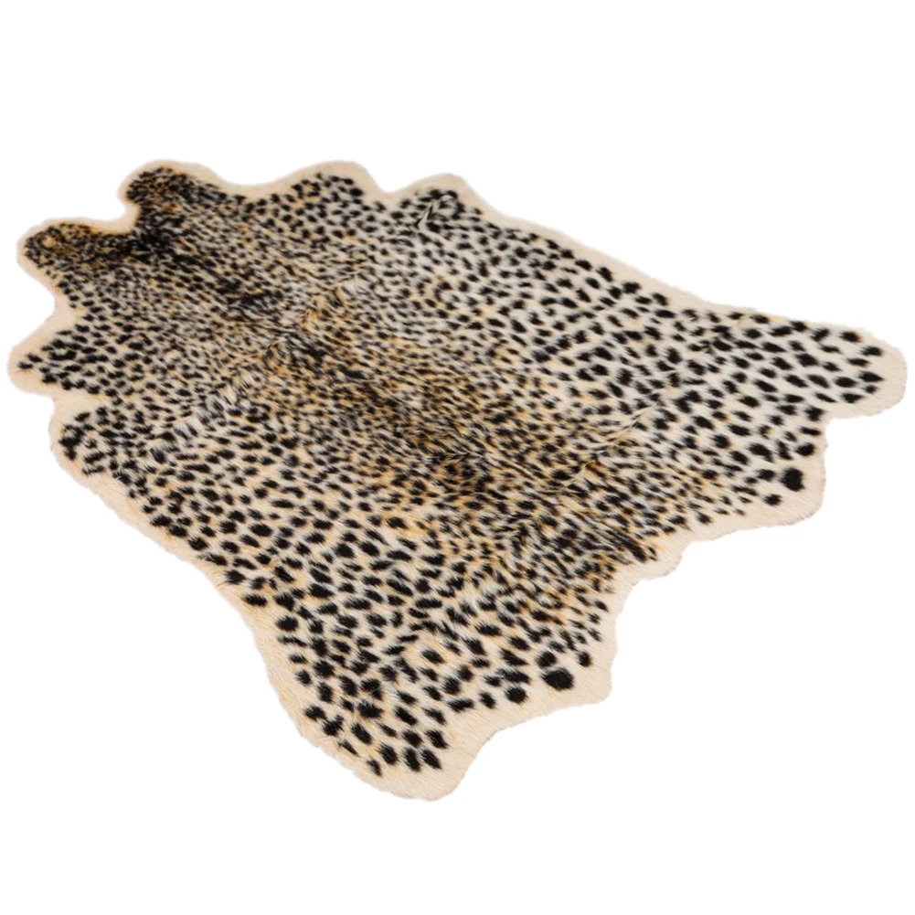 

Living Room Artificial Fur Animal Print Soft Rugs Home Simulation Kitchen Large Non-Slip Mat Carpet Fashion Leopard