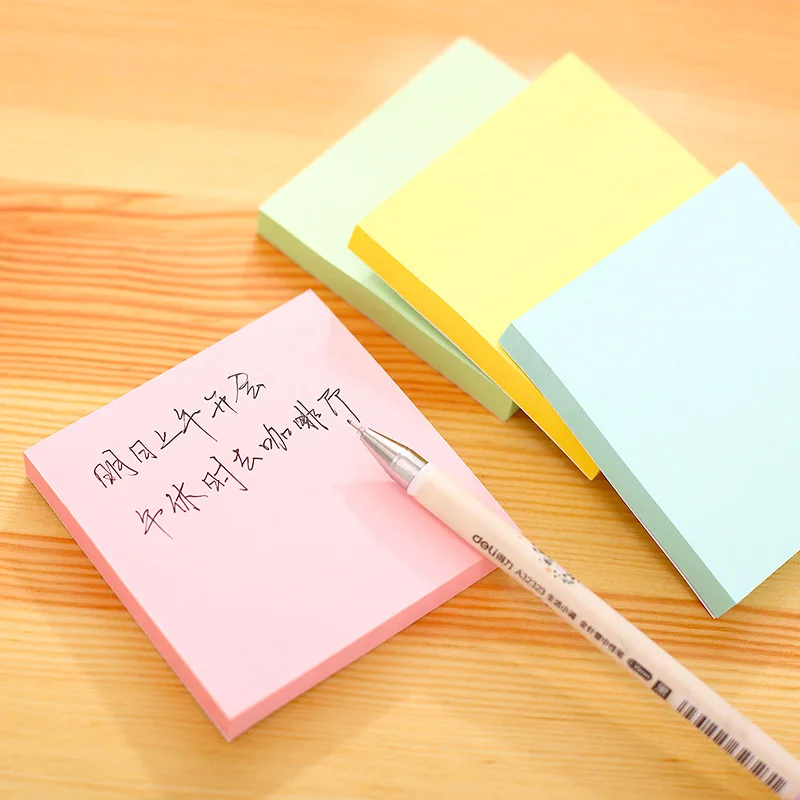 Deli Color Sticky Note 7737 Note Paper Square Business Sticky Notes 100 Sheets/The Office Learning