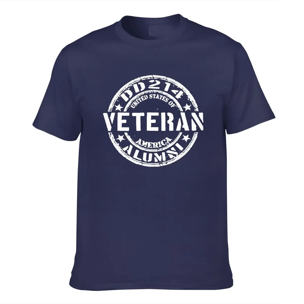 

DD214 Alumni Distressed American Circle Veteran Tops Tee T Shirt T-Shirt Popular Tagless