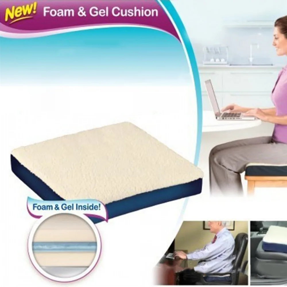 Комбинированная подушка с эффектом памяти из пены и геля, легкая подушка для сидения на стуле, для автомобиля, офиса, дома, для сидения, almofada cojines