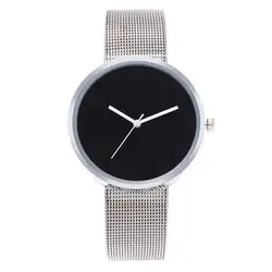 Тонкие аналоговые кварцевые часы со стальным сетчатым ремешком, повседневные наручные часы, кварцевые часы, простые и ElegantZLF-00143
