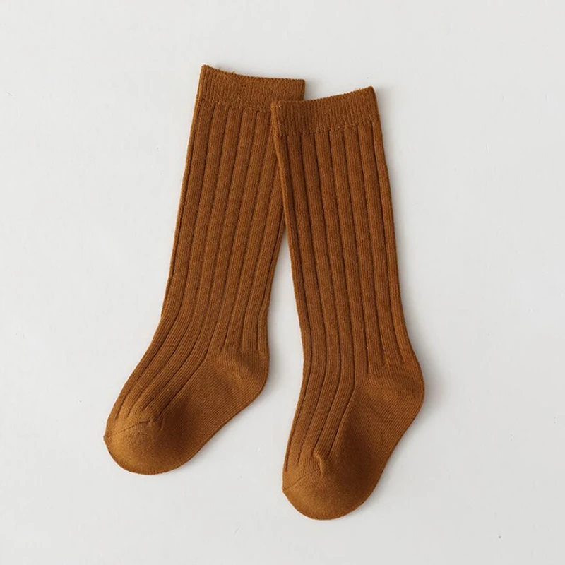 Spaanse kinderen streep jongens en meisjes katoenen sok ademend kniehoge baby lange schooluniform sokken 0-7 jaar_voghion.com